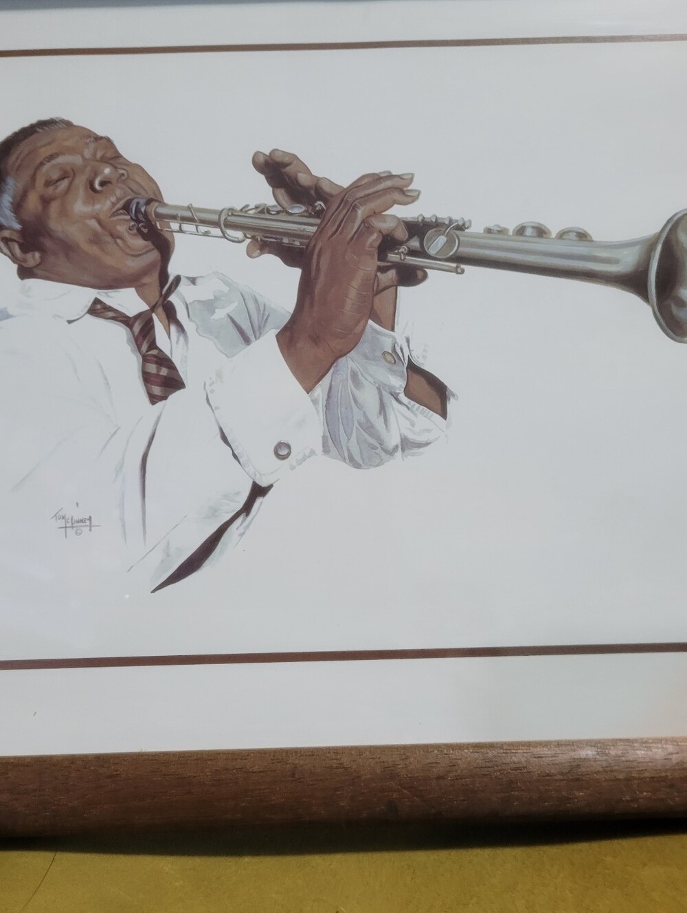 Vintage Tom McKinney "Jazz Trumpet Legend" Framed Art Print – Louis Armstrong